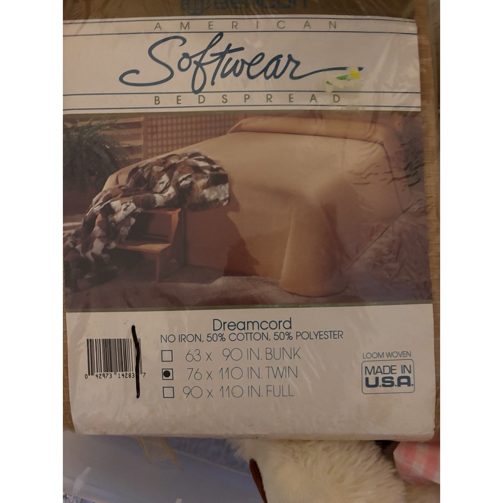 NWT Vintage Beacon Dreamcord American Softwear Bedspread Sand Twin 76" x 110"